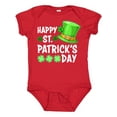 thumbnail image 1 of Inktastic Happy St. Patrick's Day Green Hat and Clovers Boys or Girls Baby Bodysuit, 1 of 5
