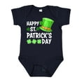 thumbnail image 1 of Inktastic Happy St. Patrick's Day Green Hat and Clovers Boys or Girls Baby Bodysuit, 1 of 5