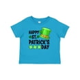 thumbnail image 1 of Inktastic Happy St. Patrick's Day Green Hat and Clovers Boys or Girls Baby T-Shirt, 1 of 5