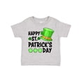thumbnail image 1 of Inktastic Happy St. Patrick's Day Green Hat and Clovers Boys or Girls Toddler T-Shirt, 1 of 5