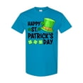 thumbnail image 1 of Inktastic Happy St. Patrick's Day Green Hat and Clovers T-Shirt, 1 of 5