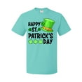 thumbnail image 1 of Inktastic Happy St. Patrick's Day Green Hat and Clovers T-Shirt, 1 of 5