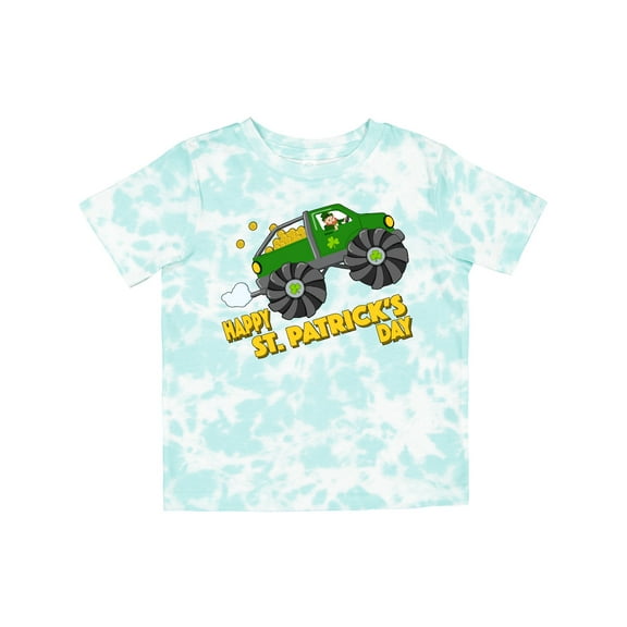 Inktastic Happy St. Patrick's Day Monster Truck with Leprechaun Boys or Girls Toddler T-Shirt