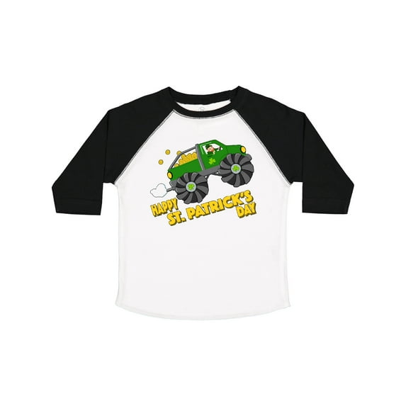 Inktastic Happy St. Patrick's Day Monster Truck with Leprechaun Boys or Girls Toddler T-Shirt