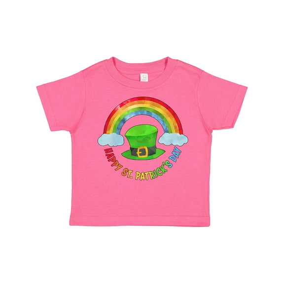 Inktastic Happy St. Patrick's Day Rainbow and Hat Boys or Girls Toddler T-Shirt