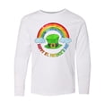 thumbnail image 1 of Inktastic Happy St. Patrick's Day Rainbow and Hat Long Sleeve Youth T-Shirt, 1 of 5