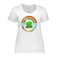 thumbnail image 1 of Inktastic Happy St. Patrick's Day Rainbow and Hat Women's Plus Size T-Shirt, 1 of 5