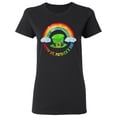 thumbnail image 1 of Inktastic Happy St. Patrick's Day Rainbow and Hat Women's T-Shirt, 1 of 5