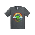 thumbnail image 1 of Inktastic Happy St. Patrick's Day Rainbow and Hat Youth T-Shirt, 1 of 5
