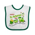 thumbnail image 1 of Inktastic Happy St. Patrick's Day Shamrock Train Boys or Girls Baby Bib, 1 of 4