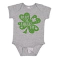 thumbnail image 1 of Inktastic Happy St. Patrick's Day Shamrock in Green Boys or Girls Baby Bodysuit, 1 of 5
