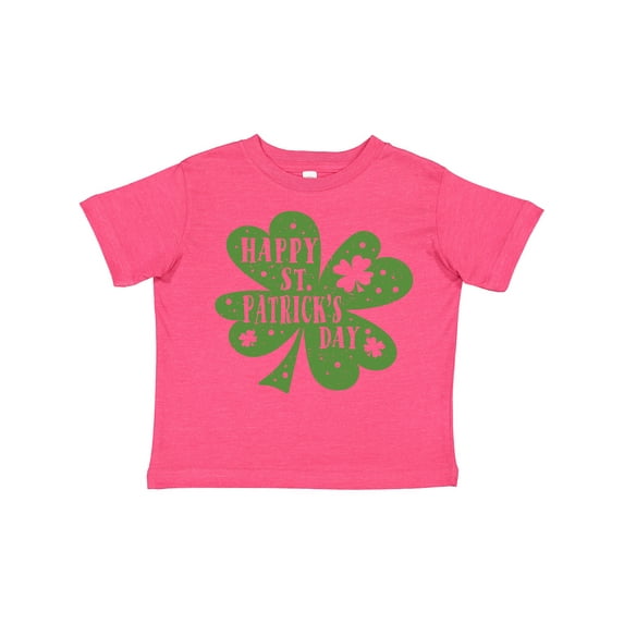 Inktastic Happy St. Patrick's Day Shamrock in Green Boys or Girls Toddler T-Shirt