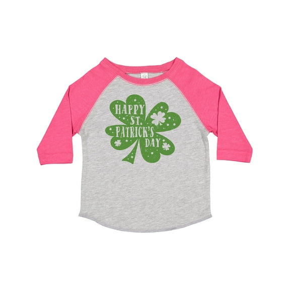 Inktastic Happy St. Patrick's Day Shamrock in Green Boys or Girls Toddler T-Shirt