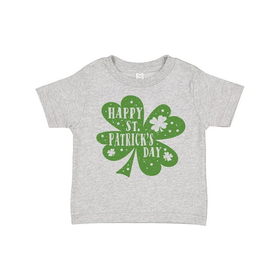Inktastic Happy St. Patrick's Day Shamrock in Green Boys or Girls Toddler T-Shirt
