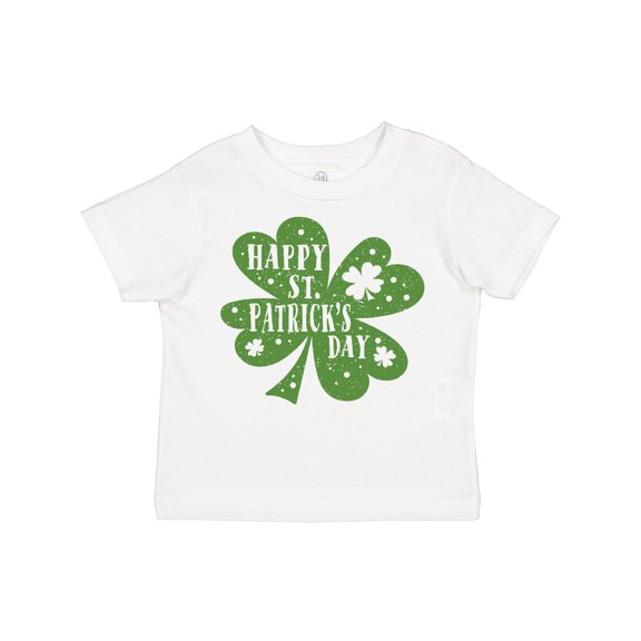 Inktastic Happy St. Patrick's Day Shamrock in Green Boys or Girls Toddler T-Shirt