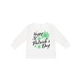 thumbnail image 1 of Inktastic Happy St. Patrick's Day- four leaf clovers Boys or Girls Long Sleeve Toddler T-Shirt, 1 of 5