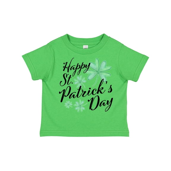 Inktastic Happy St. Patrick's Day- four leaf clovers Boys or Girls Toddler T-Shirt