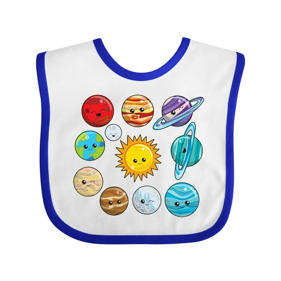 Inktastic Happy Sun Moon and Planets Boys or Girls Baby Bib