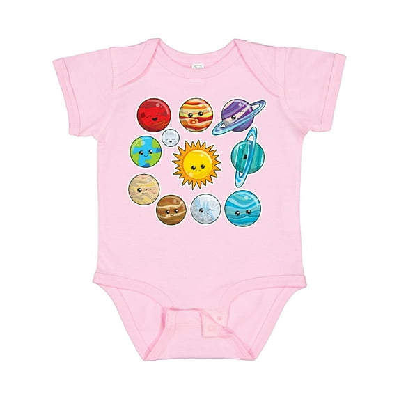 Inktastic Happy Sun Moon and Planets Boys or Girls Baby Bodysuit