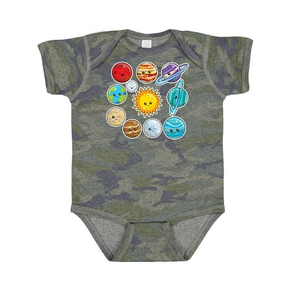 Inktastic Happy Sun Moon and Planets Boys or Girls Baby Bodysuit