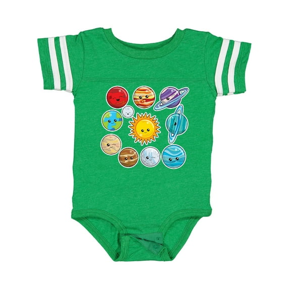 Inktastic Happy Sun Moon and Planets Boys or Girls Baby Bodysuit