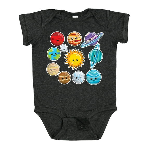 Inktastic Happy Sun Moon and Planets Boys or Girls Baby Bodysuit