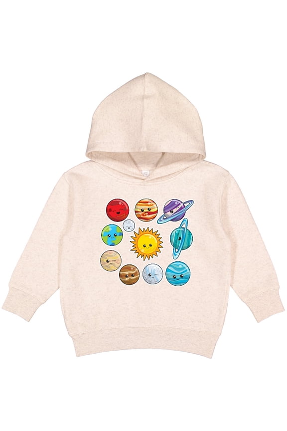Happy Sun Moon and Planets Toddler Hoodie