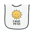 thumbnail image 1 of Inktastic Happy Sunshine I Love My Tia Baby Terry Cloth Bib, 1 of 3