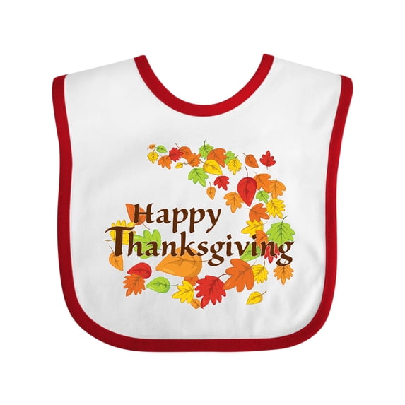 Inktastic Happy Thanksgiving Boys or Girls Baby Bib