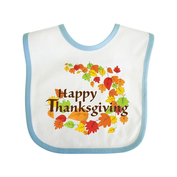 Inktastic Happy Thanksgiving Boys or Girls Baby Bib