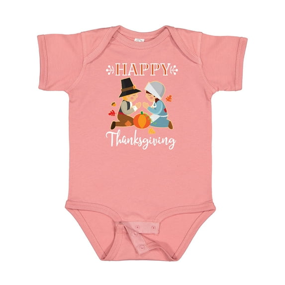 Inktastic Happy Thanksgiving Christian Pilgrims Holiday Boys or Girls Baby Bodysuit