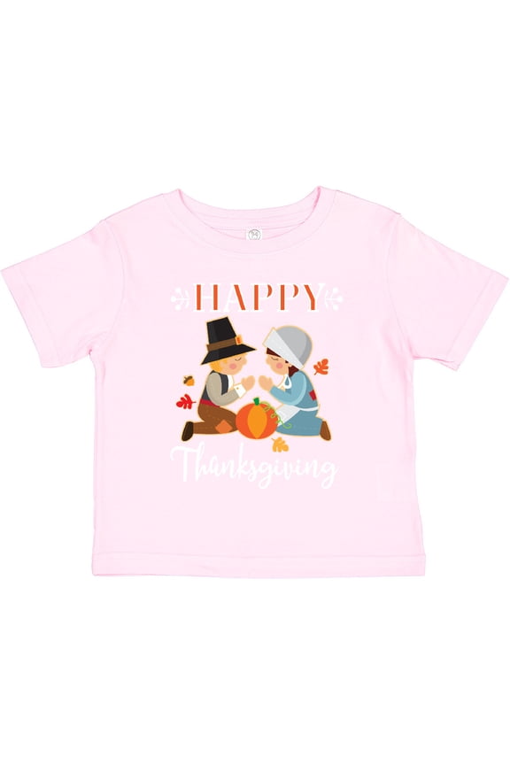 Happy Thanksgiving Christian Pilgrims Holiday Boys or Girls Toddler T-Shirt