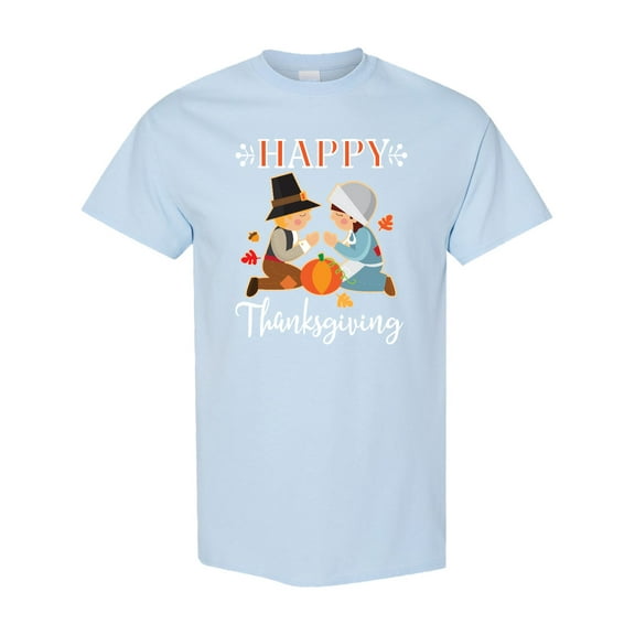Inktastic Happy Thanksgiving Christian Pilgrims Holiday T-Shirt
