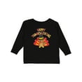 thumbnail image 1 of Inktastic Happy Thanksgiving Cute Turkey in Pilgrim Hat Boys or Girls Long Sleeve Toddler T-Shirt, 1 of 5