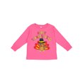 thumbnail image 1 of Inktastic Happy Thanksgiving Cute Turkey in Pilgrim Hat Boys or Girls Long Sleeve Toddler T-Shirt, 1 of 5