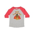 thumbnail image 1 of Inktastic Happy Thanksgiving Cute Turkey in Pilgrim Hat Boys or Girls Toddler T-Shirt, 1 of 5