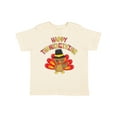 thumbnail image 1 of Inktastic Happy Thanksgiving Cute Turkey in Pilgrim Hat Boys or Girls Toddler T-Shirt, 1 of 5
