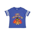 thumbnail image 1 of Inktastic Happy Thanksgiving Cute Turkey in Pilgrim Hat Boys or Girls Toddler T-Shirt, 1 of 5