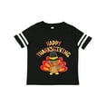 thumbnail image 1 of Inktastic Happy Thanksgiving Cute Turkey in Pilgrim Hat Boys or Girls Toddler T-Shirt, 1 of 5