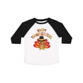 thumbnail image 1 of Inktastic Happy Thanksgiving Cute Turkey in Pilgrim Hat Boys or Girls Toddler T-Shirt, 1 of 5