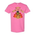 thumbnail image 1 of Inktastic Happy Thanksgiving Cute Turkey in Pilgrim Hat T-Shirt, 1 of 5