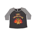 thumbnail image 1 of Inktastic Happy Thanksgiving Cute Turkey in Pilgrim Hat Women's Plus Size T-Shirt, 1 of 5
