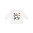thumbnail image 1 of Inktastic Happy Thanksgiving Fall Leaves Boys or Girls Long Sleeve Toddler T-Shirt, 1 of 5
