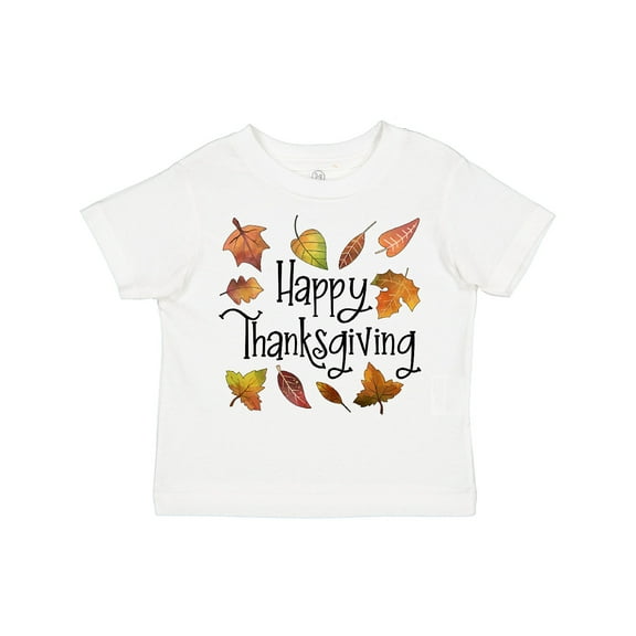 Inktastic Happy Thanksgiving Fall Leaves Boys or Girls Toddler T-Shirt