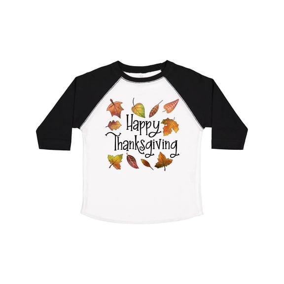 Inktastic Happy Thanksgiving Fall Leaves Boys or Girls Toddler T-Shirt