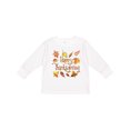 thumbnail image 1 of Inktastic Happy Thanksgiving Fall Leaves in Autumn Colors Boys or Girls Long Sleeve Toddler T-Shirt, 1 of 5