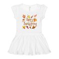 thumbnail image 1 of Inktastic Happy Thanksgiving Fall Leaves in Autumn Colors Girls Toddler Dress, 1 of 5