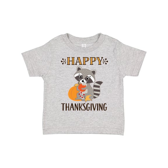 Inktastic Happy Thanksgiving Holiday Raccoon Boys or Girls Toddler T-Shirt