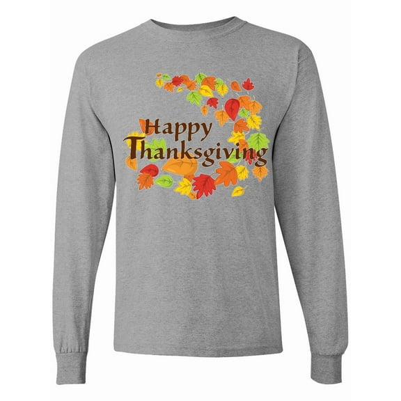 Inktastic Happy Thanksgiving Long Sleeve T-Shirt