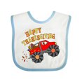 thumbnail image 1 of Inktastic Happy Thanksgiving Monster Truck with Turkey and Food Boys or Girls Baby Bib, 1 of 4